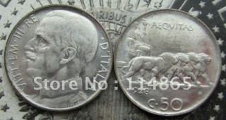 Italy 1928 50 Centesimi Copy Coin commemorative coins
