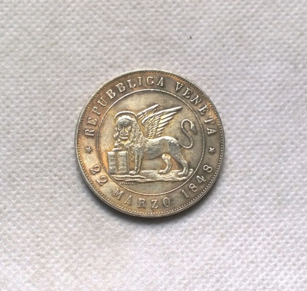 1848 Italian states 5 LIRE COPY commemorative coins
