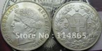 1912-B Switzerland 5 Francs COIN COPY FREE SHIPPING