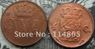 1821 NETHERLANDS 1/2 CENT Copy Coin commemorative coins