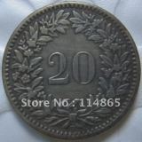 1851-BB SWITZERLAND Billon 20 rappen Copy Coin commemorative coins