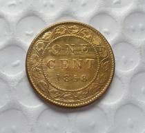 1858 Canada 1 Cent Half Dollar COPY