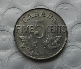 Canada nickel 5 Cents 1926 copy coins