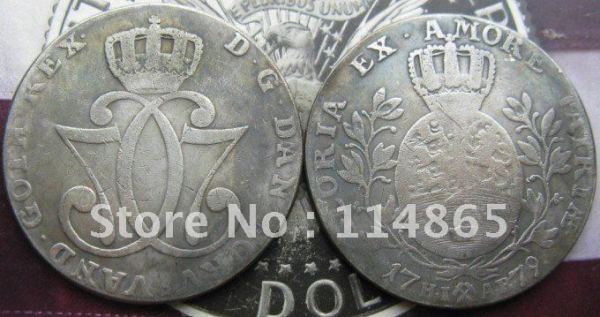 1779 NORWAY 1 SPECIE DALER COIN COPY FREE SHIPPING