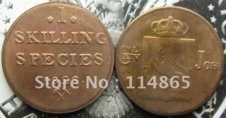1 SKILLING_1828 NORWAY COIN COPY FREE SHIPPING