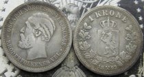 1893 NORWAY 1 KRONE COIN COPY FREE SHIPPING