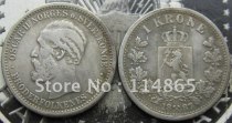 1887 NORWAY 1 KRONE COIN COPY FREE SHIPPING