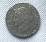 1892-B Switzerland 5 Francs COIN COPY FREE SHIPPING