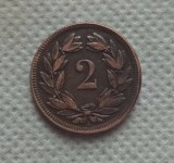 1896 Switzerland 2 Centimes / Rappen / Centesimi COPY COIN commemorative coins
