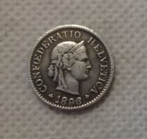 ultra rare 1896-B Switzerland 5 Rappen (non-magnetic) COPY COIN commemorative coins