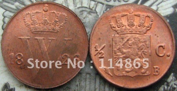 1826-B NETHERLANDS 1/2 CENT Copy Coin commemorative coins