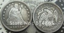 1873 Arrows at Date Seated Liberty Quarter COIN COPY FREE SHIPPING
