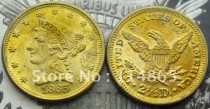 1865 $2 1/2 Gold Coronet Liberty Head Quarter Eagle COPY non-currency coins