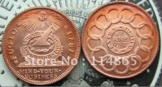 1787 Fugio Large Cent copper Copy Coin commemorative coins
