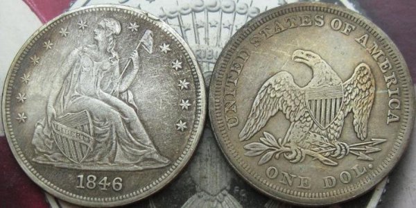 1846 Seated Liberty Silver Dollar Coin COPY FREE SHIPPING