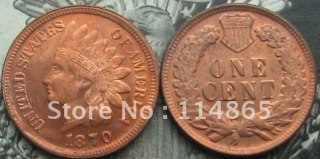 1870 Indian Head Cent COPY commemorative coins