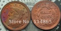 1857 Braided Hair Half Cent  Copy Coin commemorative coins