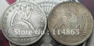 1850 Seated Liberty Silver Dollar Coin COPY FREE SHIPPING