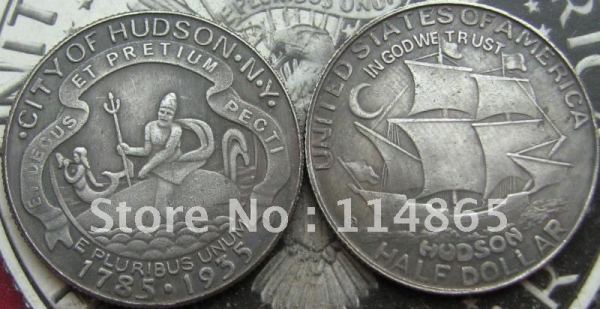 1935 Hudson New York Sesquicentennial Half Dollar Copy Coin commemorative coins