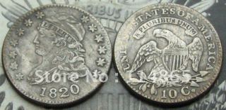 1820 CAPPED BUST DIME COPY FREE SHIPPING