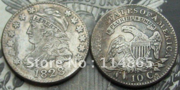 1828 CAPPED BUST DIME COPY FREE SHIPPING