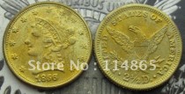 1856-S $2 1/2 Gold Coronet Liberty Head Quarter Eagle COPY FREE SHIPPING