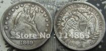 1869-S Seated Liberty Quarter COIN COPY FREE SHIPPING
