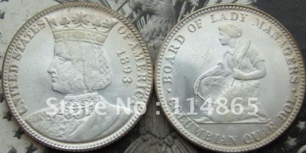 1893 Isabella Quarter Dollar UNC Copy Coin commemorative coins