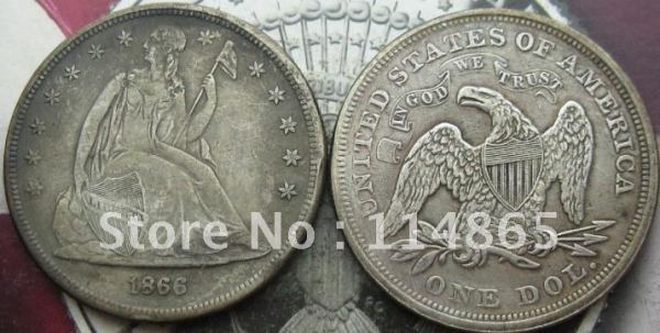 1866 Seated Liberty Silver Dollar Copy Coin commemorative coins