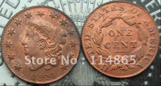 1824 Coronet Head Large Cents Copy Coin commemorative coins