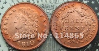 1810 Classic Head Half Cent Copy Coin commemorative coins