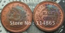 1850 Braided Hair Half Cent  Copy Coin commemorative coins