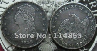 1838 CAPPED BUST HALF DOLLAR  COIN COPY FREE SHIPPING