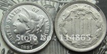 1887 THREE CENT NICKEL Copy Coin commemorative coins