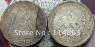 1862 Seated Liberty Silver Dollar Copy Coin commemorative coins