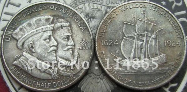 1924 HUGUENOT COMMEMORATIVE HALF DOLLAR Copy Coin commemorative coins