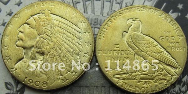 1908-D $5 GOLD Indian Half Eagle Copy Coin commemorative coins