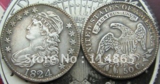 1824 BUST HALF Dollar Copy Coin commemorative coins