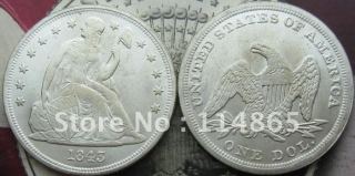 1843 Seated Liberty Dollar UNC COPY FREE SHIPPING
