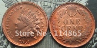 1861 Indian Head Cent COPY commemorative coins