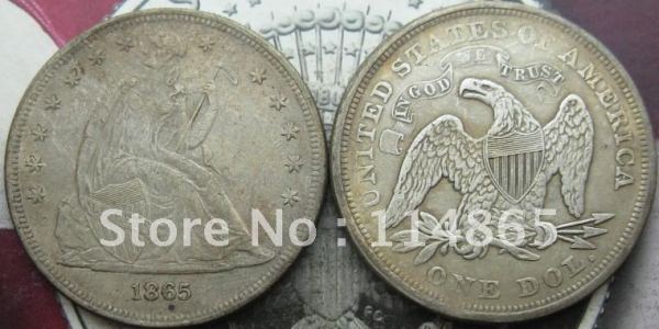 1865 Seated Liberty Silver Dollar Copy Coin commemorative coins