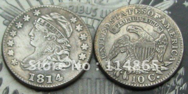1814 CAPPED BUST DIME COPY FREE SHIPPING