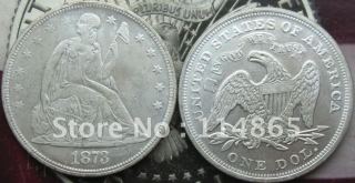 1873 Seated Liberty Dollar UNC COPY FREE SHIPPING