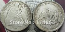 1845 Seated Liberty Silver Dollar Coin COPY FREE SHIPPING