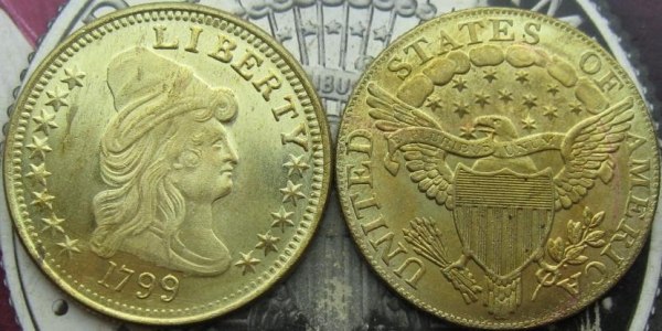 1799 DRAPED BUST 10.00 EAGLE GOLD Copy Coin commemorative coins