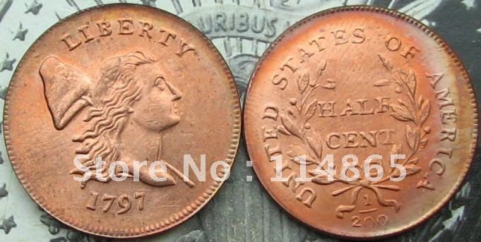 US$ 2.40 - 1797 Half Cent Copy Coin commemorative coins - www ...