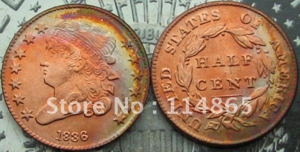 1836 Classic Head Half Cent Copy Coin commemorative coins
