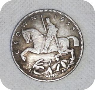 1935 UK 1 CROWN GEORGIVS Copy coins Commemorative Coins Art Collection