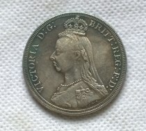Great Britain 1887 Crown Silver COPY commemorative coins