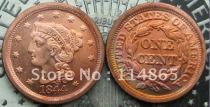 1844 Braided Hair Large Cent Copy Coin commemorative coins
